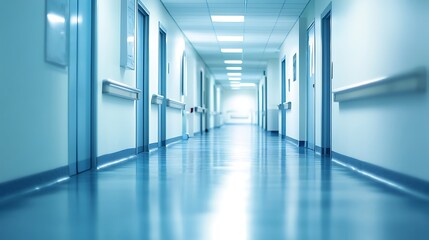 Obraz premium blur image background of corridor in hospital or clinic image
