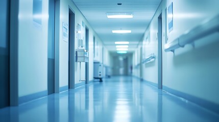 Fototapeta premium blur image background of corridor in hospital or clinic image