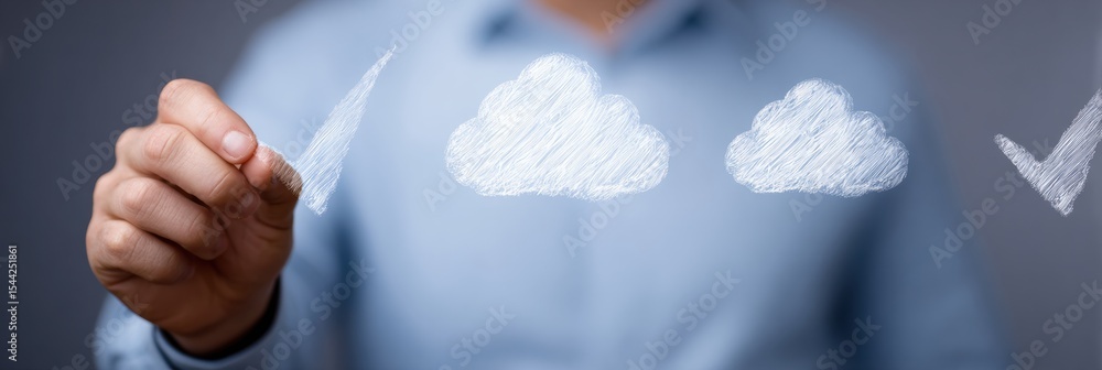Poster cloud storage safety checklist provides guidance on securing data in digital environments by identif