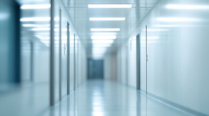 Fototapeta premium blur image background of corridor in hospital or clinic image