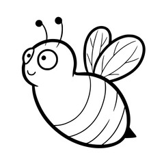 Simple Bee Character Side View