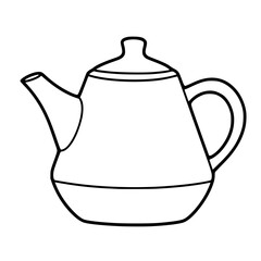 Simple Classic Teapot Line Drawing
