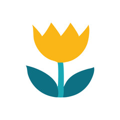 vector illustration of a color flower icons