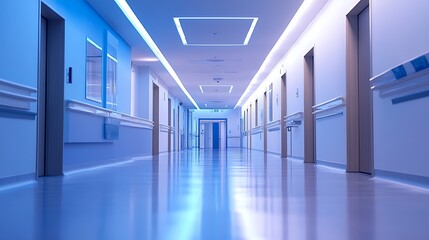 Obraz premium blur image background of corridor in hospital or clinic image