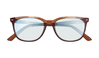 Brown Fashionable Eyeglasses Light Tint Vision