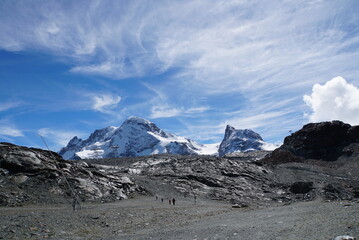 Obraz premium Panoramic view from Matterhorn Glacier Trail - Switzerland