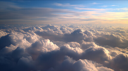 Beautiful blue sky background. AI generated Image