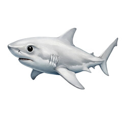 shark isolated on white