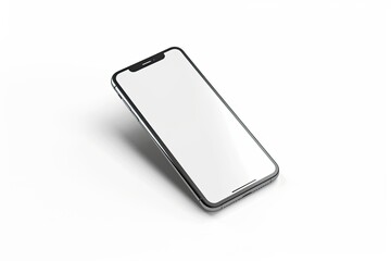 Premium Quality Visual of Mobile Phone Mockup Template Isolated on White Background, White