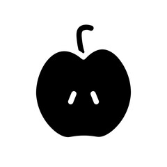 apple slice glyph icon