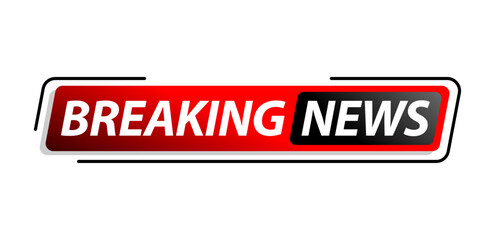 Breaking News Live Announcement Banner. For wallpaper, background, icon, logo, symbol, sign, social media, badge, website, label. Vector illustration