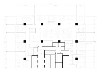 Furniture layout plan, office layout, AutoCAD office, conference room, vector format