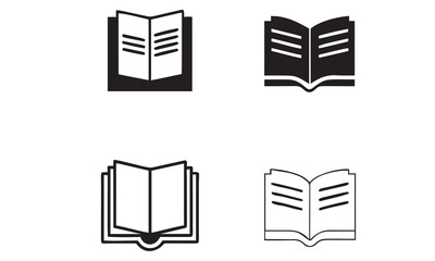Set of books icon vector