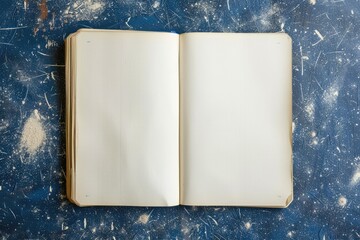 High Detail Image of Top View of Empty Blank Notebook by Generative Ai
