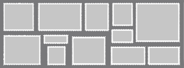 Postage stamp collection. Vector illustration