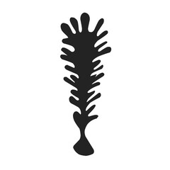 Collection of Black Ink Splatters and Drips on White Background