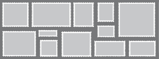 Postage stamp collection. Vector illustration