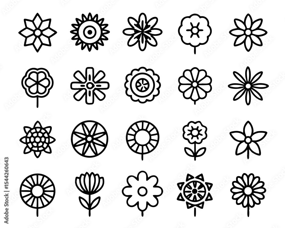 Poster thin line art pollen icon single isolated element on transparent background isolated on transparent 