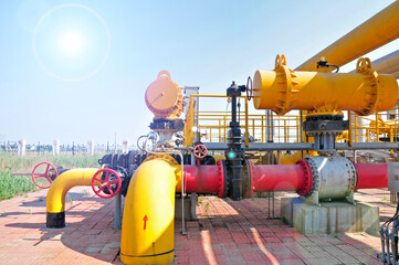 The pipe and valve oil fields