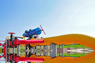 The pipe and valve oil fields