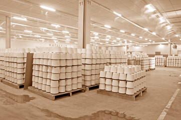 Cotton group in spinning production line factory