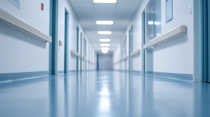 blur image background of corridor in hospital or clinic image