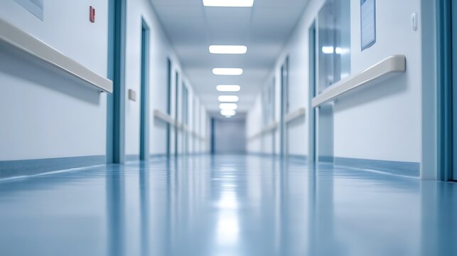 blur image background of corridor in hospital or clinic image