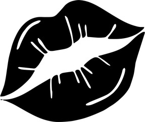 Woman lips vector icon set. kiss illustration sign collection. love symbol. romance logo.Lips Icon Flat Graphic Design