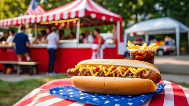 Celebrate Independence Day with Classic American Food at an Outdoor Gathering