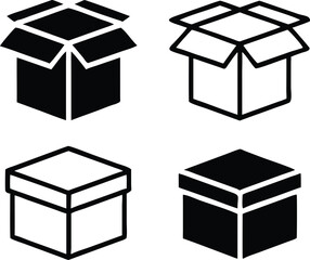 Box icon collection. Carton box. Delivery icon. Vector illustration