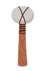 Ancient tool made of stone. Flat vector illustration.