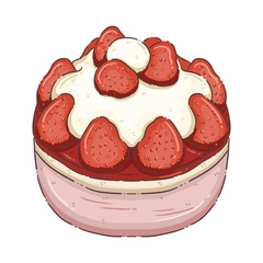 cake with strawberries