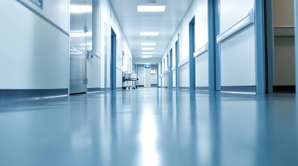 Obraz premium blur image background of corridor in hospital or clinic image