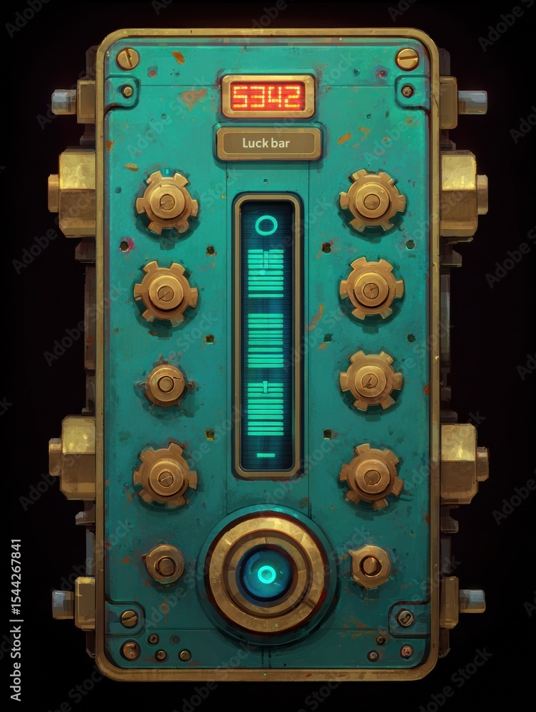 Aufkleber Creative Concept Art of Animated Luck Bar Loading Indicator Featuring Vibrant Colors and Intricate Designs