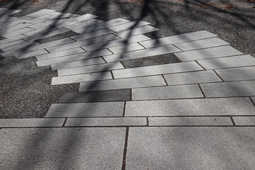The shape of a shadow falling on the ground