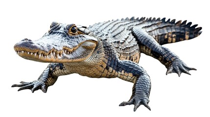 Naklejka premium crocodile isolated on white background