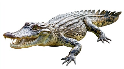 Naklejka premium crocodile on white background