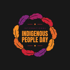 indigenous people day, garland of feathers	
