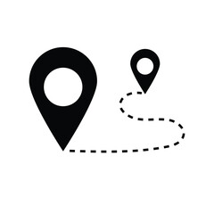 map distance icon vector design