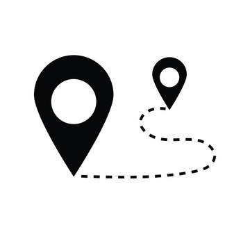 map distance icon vector design