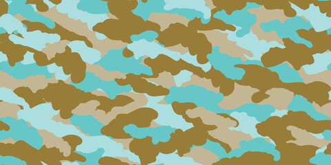 Camouflage background. Seamless pattern.Vector. 迷彩パターン テクスチャ 背景素材