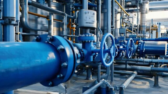 Industrial pipes valves
