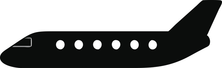 Plane simple icon. Vector illustration