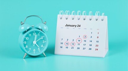 Time Management Planning Your Day with Calendar and Clock