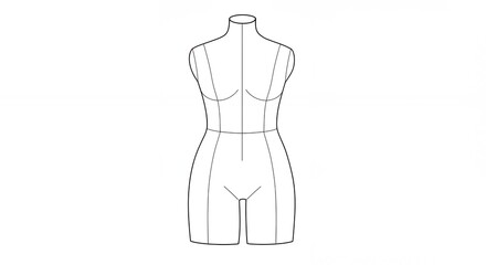 Female fashion mannequin drawing for design