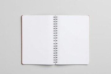 Blank Open Spiral Notebook Mockup