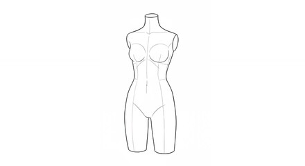 Female torso outline illustration