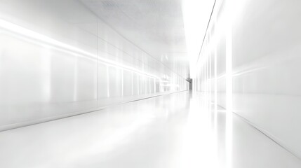 Fototapeta premium Contemporary blue office interior with abstract blur background