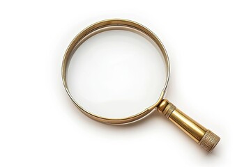 Vibrant Color Image of Magnifier Isolated on White Background