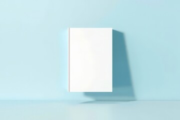 Naklejka premium Blank Book Mockup Clean Simple Blue Background